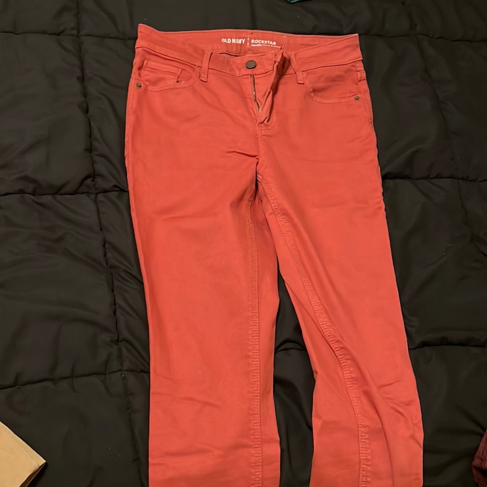 Old navy cinnamon colored rock star skinnies size 4